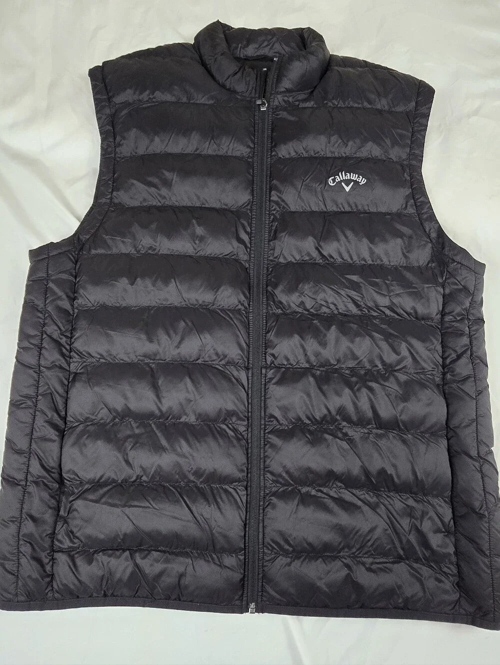 Callaway Men's XL Black Quilted Puffer Golf Vest Brand New Full Zip